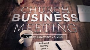 Church Business Meeting - 2020