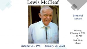 Lew McCleaf - Announcement 2