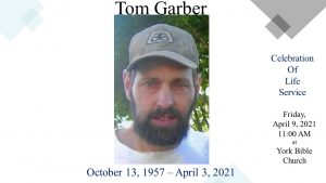 Tom Garber - Announcement